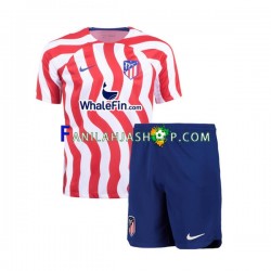 Atlético Madrid Pelipaidat Kotipelipaita 2022-2023 Lyhythihainen ,Lapset