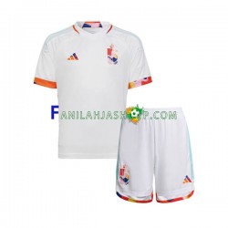 Belgia Pelipaidat Vieraspelipaita World Cup 2022 Lyhythihainen ,Lapset