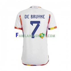Belgia Pelipaidat De Bruyne 7 Vieraspelipaita World Cup 2022 Lyhythihainen ,Miehet