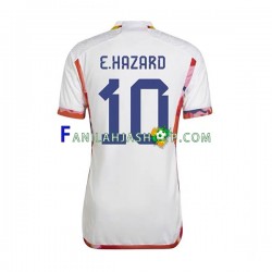 Belgia Pelipaidat Eden Hazard 10 Vieraspelipaita World Cup 2022 Lyhythihainen ,Miehet