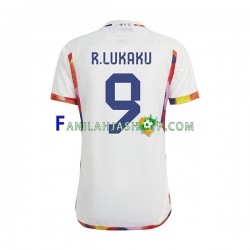 Belgia Pelipaidat Lukaku 9 Vieraspelipaita World Cup 2022 Lyhythihainen ,Miehet