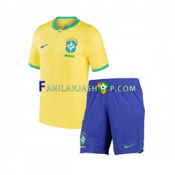 Brasilia Pelipaidat Kotipelipaita World Cup 2022 Lyhythihainen ,Lapset