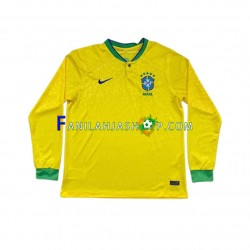 Brasilia Pelipaidat Kotipelipaita World Cup 2022 Pitkähihainen ,Miehet