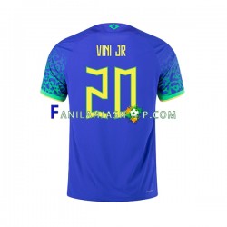 Brasilia Pelipaidat Vinicius Junior 20 Vieraspelipaita World Cup 2022 Lyhythihainen ,Miehet