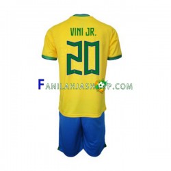 Brasilia Pelipaidat Vinicius Junior 20 Kotipelipaita World Cup 2022 Lyhythihainen ,Lapset