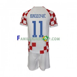 Kroatia Pelipaidat Brozovic 11 Kotipelipaita World Cup 2022 Lyhythihainen ,Lapset