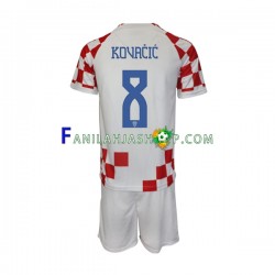 Kroatia Pelipaidat Kovacic 8 Kotipelipaita World Cup 2022 Lyhythihainen ,Lapset