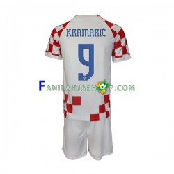 Kroatia Pelipaidat Kramaric 9 Kotipelipaita World Cup 2022 Lyhythihainen ,Lapset