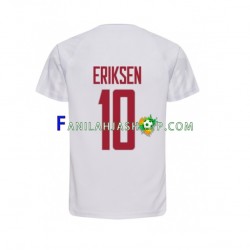Tanska Pelipaidat Christian Eriksen 10 Vieraspelipaita World Cup 2022 Lyhythihainen ,Miehet