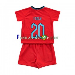 Englanti Pelipaidat Foden 20 Vieraspelipaita World Cup 2022 Lyhythihainen ,Lapset