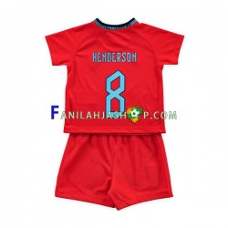 Englanti Pelipaidat Henderson 8 Vieraspelipaita World Cup 2022 Lyhythihainen ,Lapset