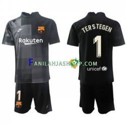 FC Barcelona Pelipaidat Ter Stegen 1 Maalivahdin Vieraspelipaita 2021-2022 Lyhythihainen ,Lapset