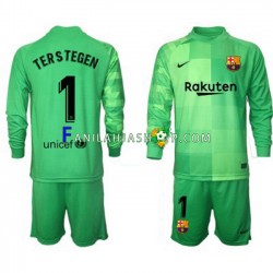 FC Barcelona Pelipaidat Ter Stegen 1 Maalivahdin Kolmaspelipaita 2021-2022 Pitkähihainen ,Lapset