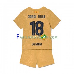 FC Barcelona Pelipaidat Jordi Alba 18 Vieraspelipaita 2022-2023 Lyhythihainen ,Lapset