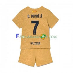 FC Barcelona Pelipaidat Ousmane Dembele 7 Vieraspelipaita 2022-2023 Lyhythihainen ,Lapset