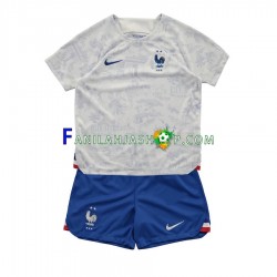 Ranska Pelipaidat Vieraspelipaita World Cup 2022 Lyhythihainen ,Lapset