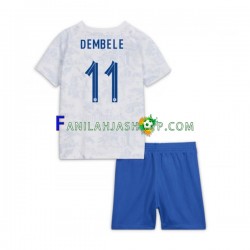 Ranska Pelipaidat Dembele 11 Vieraspelipaita World Cup 2022 Lyhythihainen ,Lapset
