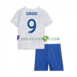 Ranska Pelipaidat Olivier Giroud 9 Vieraspelipaita World Cup 2022 Lyhythihainen ,Lapset