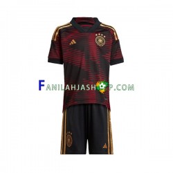 Saksa Pelipaidat Vieraspelipaita World Cup 2022 Lyhythihainen ,Lapset