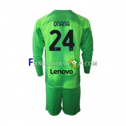 Inter Milan Pelipaidat Andre Onana 24 Maalivahdin Kolmaspelipaita 2022-2023 Pitkähihainen ,Lapset