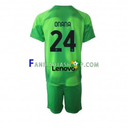 Inter Milan Pelipaidat Andre Onana 24 Maalivahdin Kolmaspelipaita 2022-2023 Lyhythihainen ,Lapset