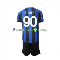Inter Milan Pelipaidat Romelu Lukaku 90 Kotipelipaita 2022-2023 Lyhythihainen ,Lapset