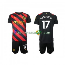 Manchester City Pelipaidat De Bruyne 17 Vieraspelipaita 2022-2023 Lyhythihainen ,Lapset