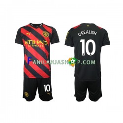 Manchester City Pelipaidat Grealish 10 Vieraspelipaita 2022-2023 Lyhythihainen ,Lapset