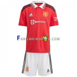 Manchester United Pelipaidat Kotipelipaita 2022-2023 Lyhythihainen ,Lapset