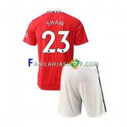 Manchester United Pelipaidat Luke Shaw 23 Kotipelipaita 2022-2023 Lyhythihainen ,Lapset
