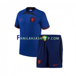 Alankomaat Pelipaidat Vieraspelipaita World Cup 2022 Lyhythihainen ,Lapset