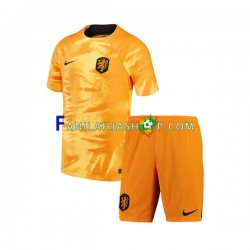 Alankomaat Pelipaidat Kotipelipaita World Cup 2022 Lyhythihainen ,Lapset