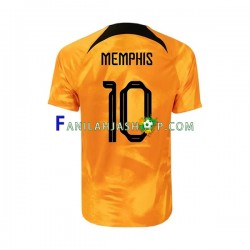 Alankomaat Pelipaidat Memphis 10 Kotipelipaita World Cup 2022 Lyhythihainen ,Miehet
