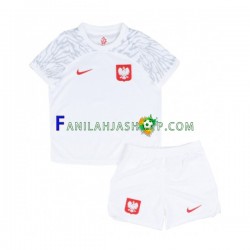 Puola Pelipaidat Kotipelipaita World Cup 2022 Lyhythihainen ,Lapset