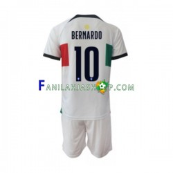 Portugali Pelipaidat Bernardo 10 Vieraspelipaita World Cup 2022 Lyhythihainen ,Lapset
