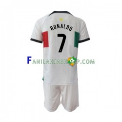 Portugali Pelipaidat Ronaldo 7 Vieraspelipaita World Cup 2022 Lyhythihainen ,Lapset