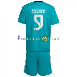 Real Madrid Pelipaidat Karim Benzema 9 Kolmaspelipaita 2021-2022 Lyhythihainen ,Lapset