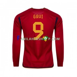 Espanja Pelipaidat Gavi 9 Kotipelipaita World Cup 2022 Pitkähihainen ,Miehet