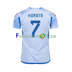 Espanja Pelipaidat MORATA 7 Vieraspelipaita World Cup 2022 Lyhythihainen ,Miehet