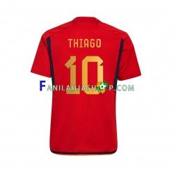 Espanja Pelipaidat Thiago 10 Kotipelipaita World Cup 2022 Lyhythihainen ,Miehet