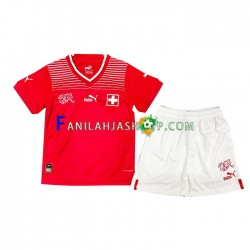 Sveitsi Pelipaidat Kotipelipaita World Cup 2022 Lyhythihainen ,Lapset