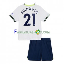 Tottenham Hotspur Pelipaidat Dejan Kulusevski 21 Kotipelipaita 2022-2023 Lyhythihainen ,Lapset