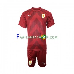 Uruguay Pelipaidat Maalivahdin Kotipelipaita World Cup 2022 Lyhythihainen ,Lapset